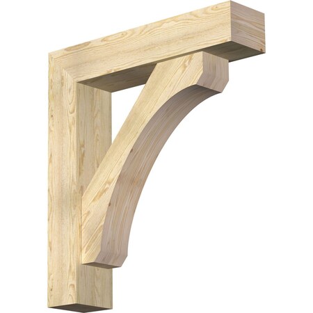 Ekena Millwork Legacy Block Rough Sawn Bracket w/ Offset Brace, Douglas Fir, 8"W x 36"D x 40"H BKT0806X36X40LEC05RDF